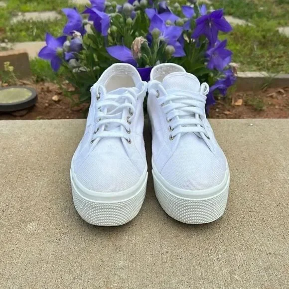 Superga White Platform Sneaker  - Picture 2 of 12